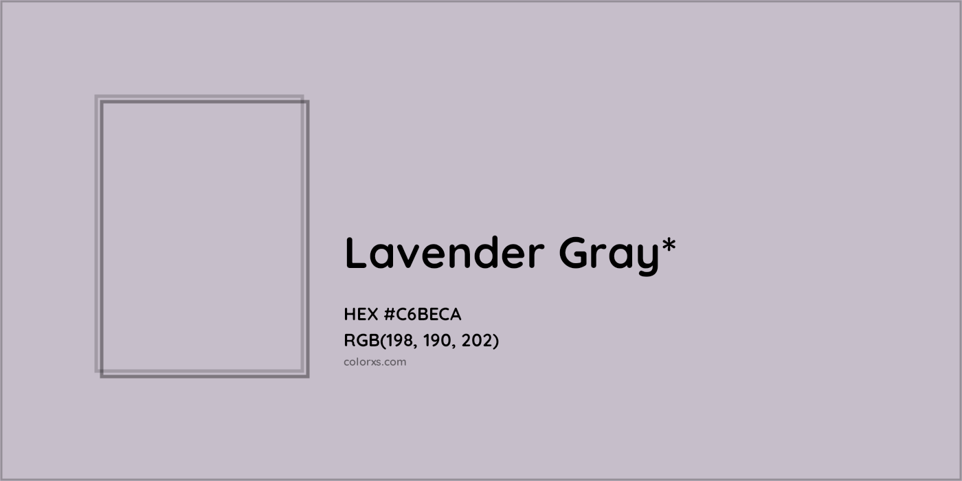 HEX #C6BECA Color Name, Color Code, Palettes, Similar Paints, Images