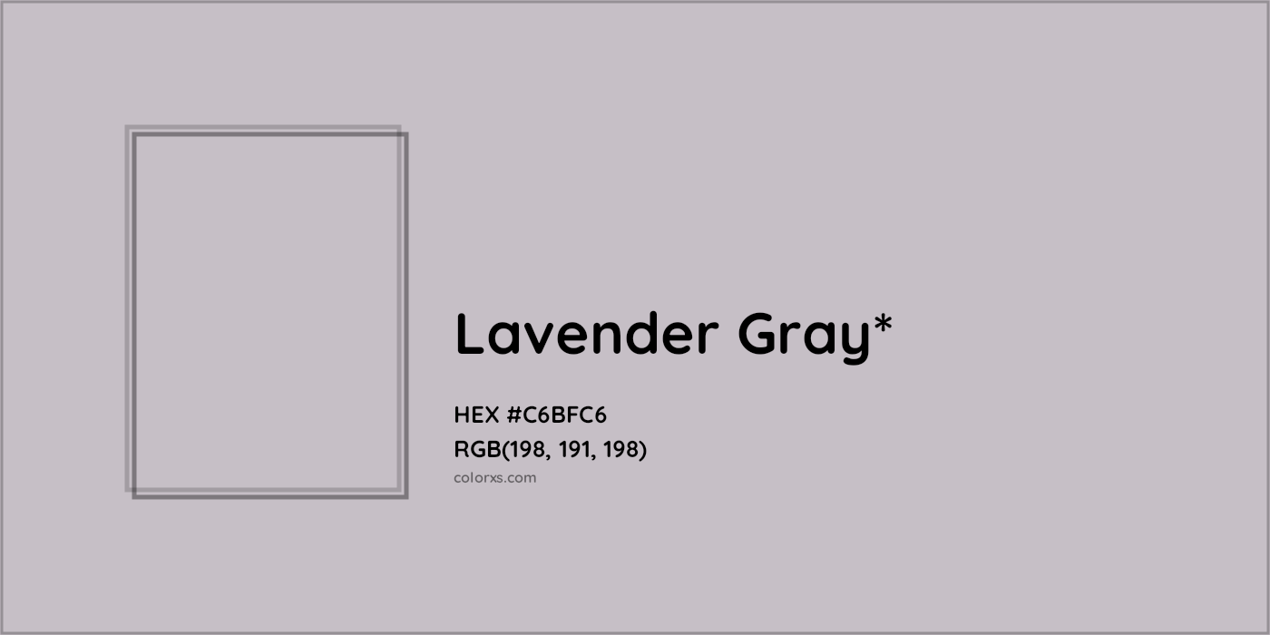 HEX #C6BFC6 Color Name, Color Code, Palettes, Similar Paints, Images