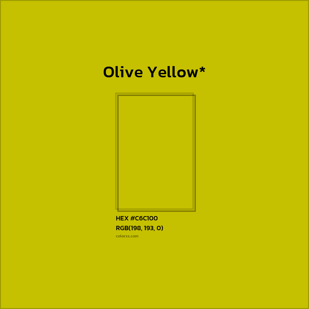 HEX #C6C100 Color Name, Color Code, Palettes, Similar Paints, Images