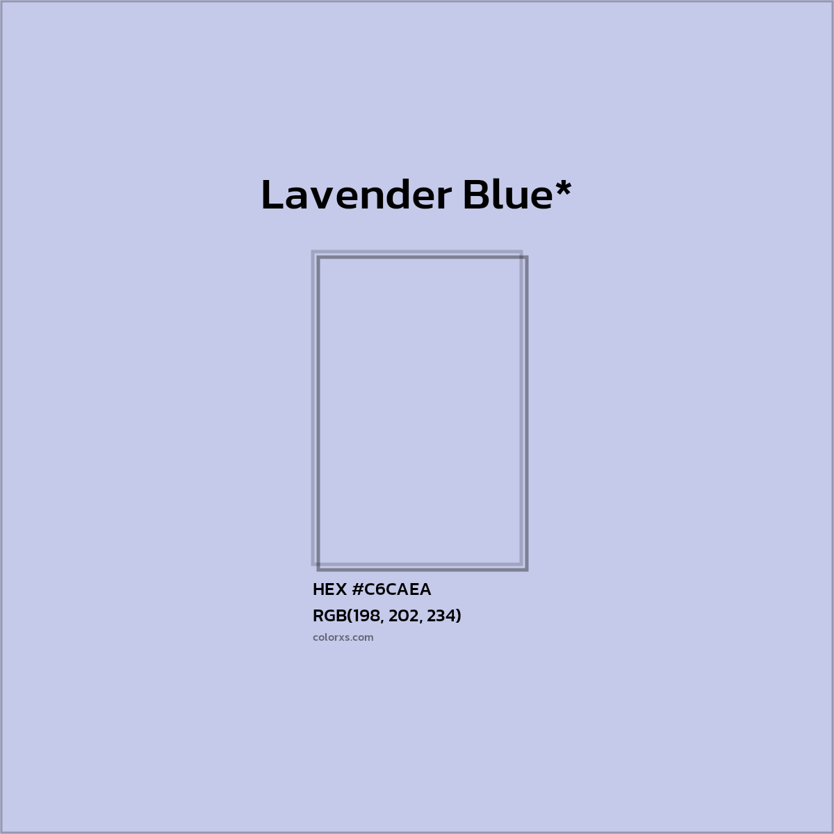 HEX #C6CAEA Color Name, Color Code, Palettes, Similar Paints, Images