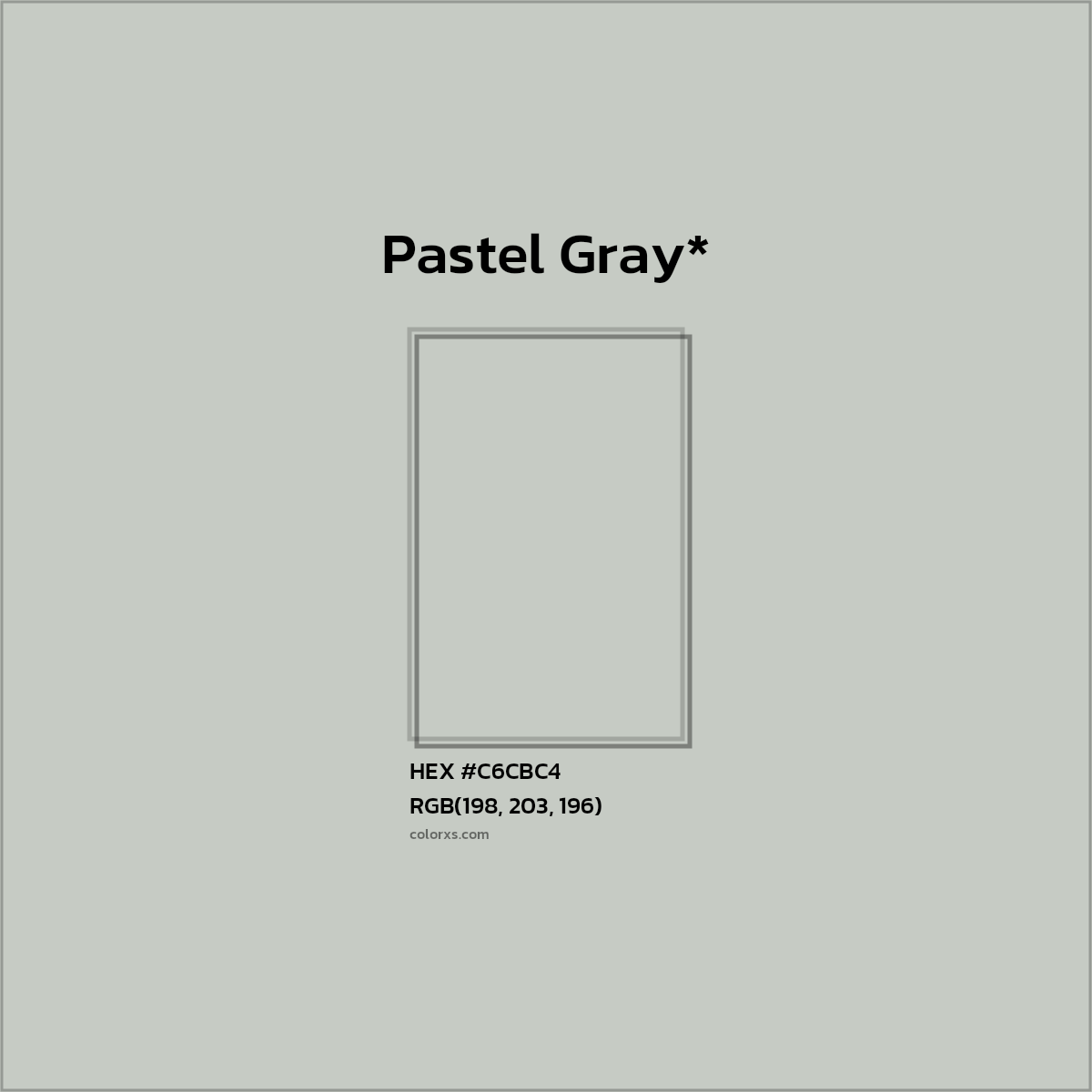 HEX #C6CBC4 Color Name, Color Code, Palettes, Similar Paints, Images