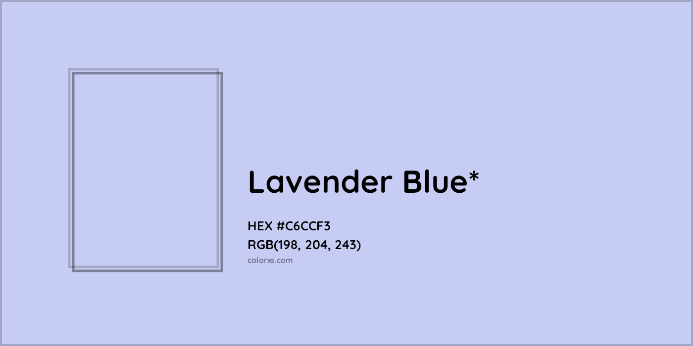 HEX #C6CCF3 Color Name, Color Code, Palettes, Similar Paints, Images