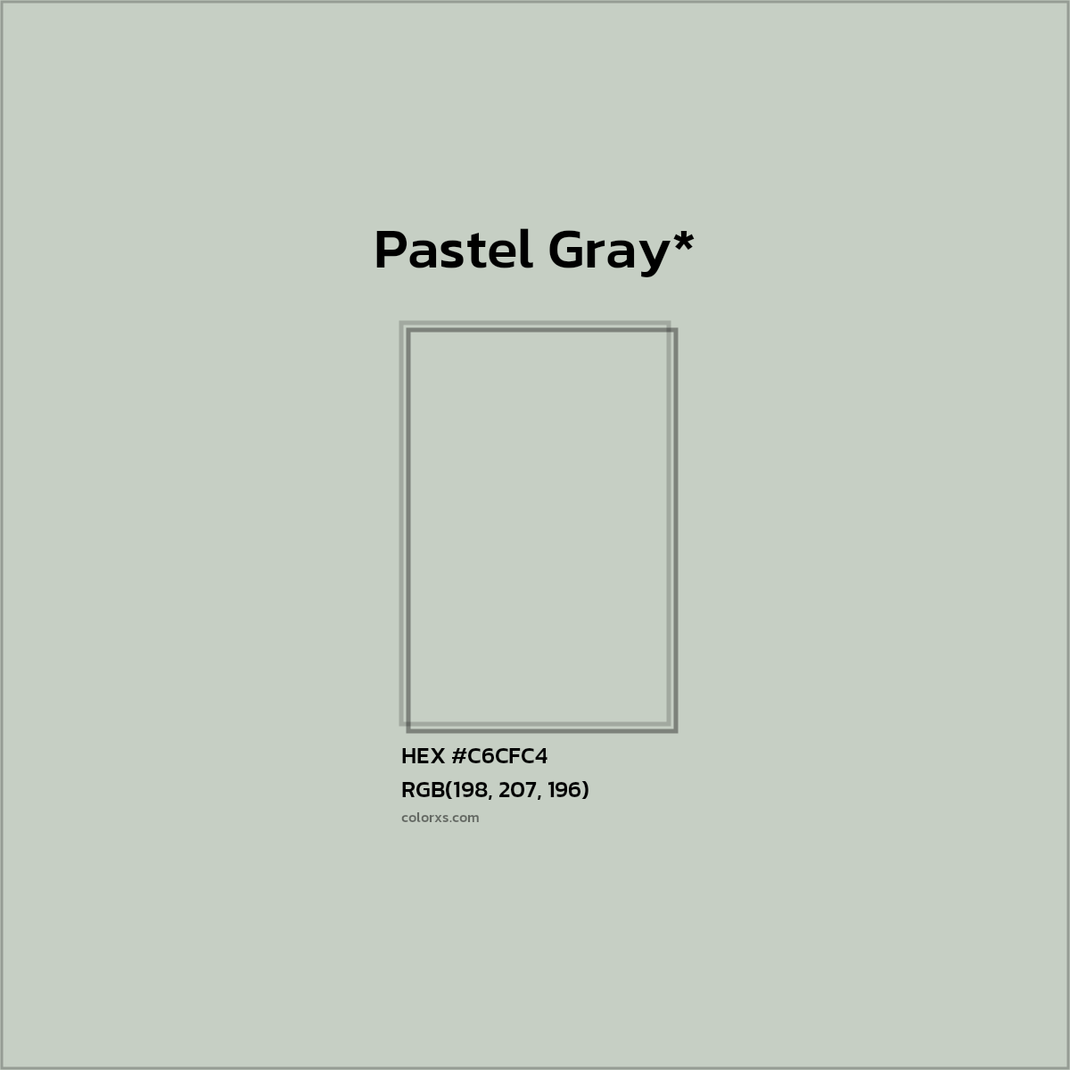 HEX #C6CFC4 Color Name, Color Code, Palettes, Similar Paints, Images