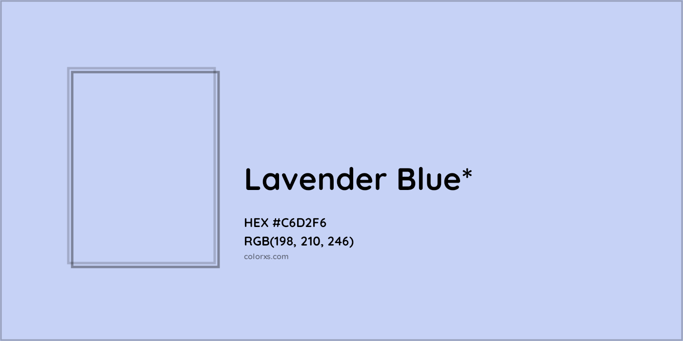 HEX #C6D2F6 Color Name, Color Code, Palettes, Similar Paints, Images
