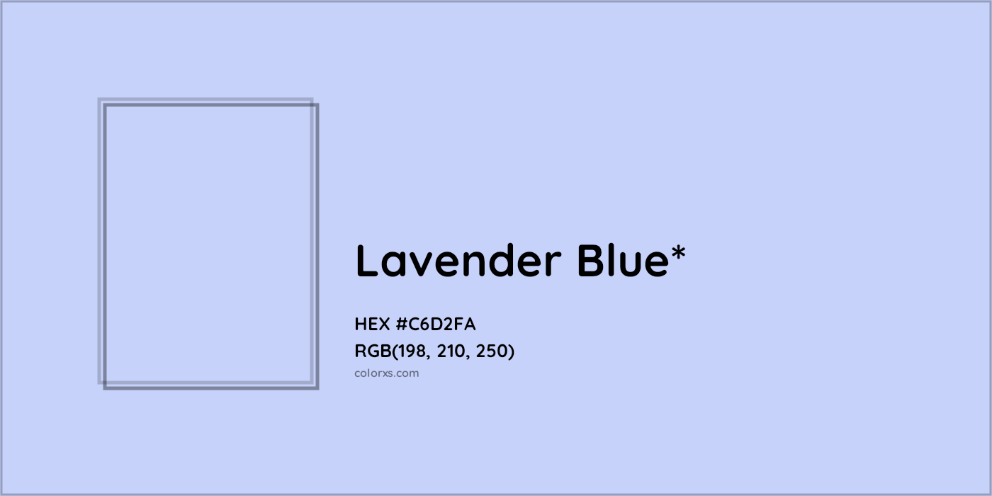 HEX #C6D2FA Color Name, Color Code, Palettes, Similar Paints, Images