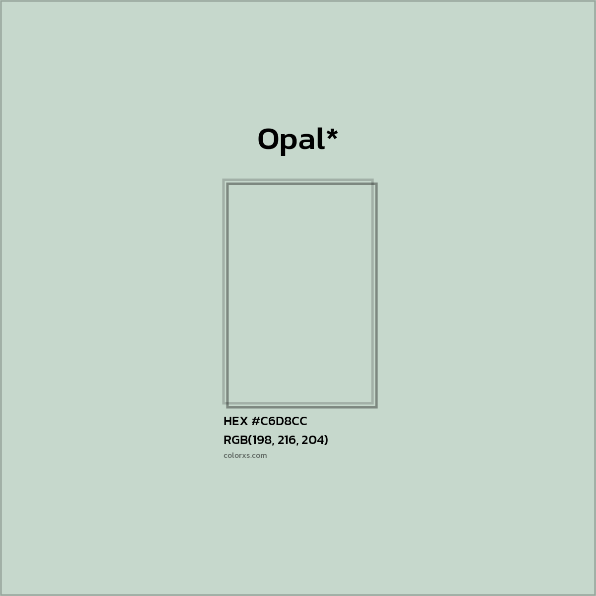 HEX #C6D8CC Color Name, Color Code, Palettes, Similar Paints, Images