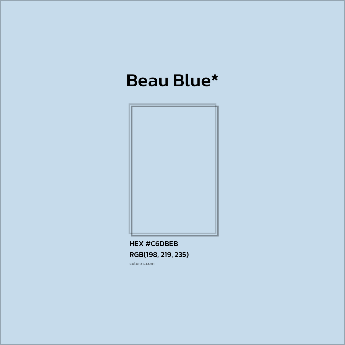 HEX #C6DBEB Color Name, Color Code, Palettes, Similar Paints, Images