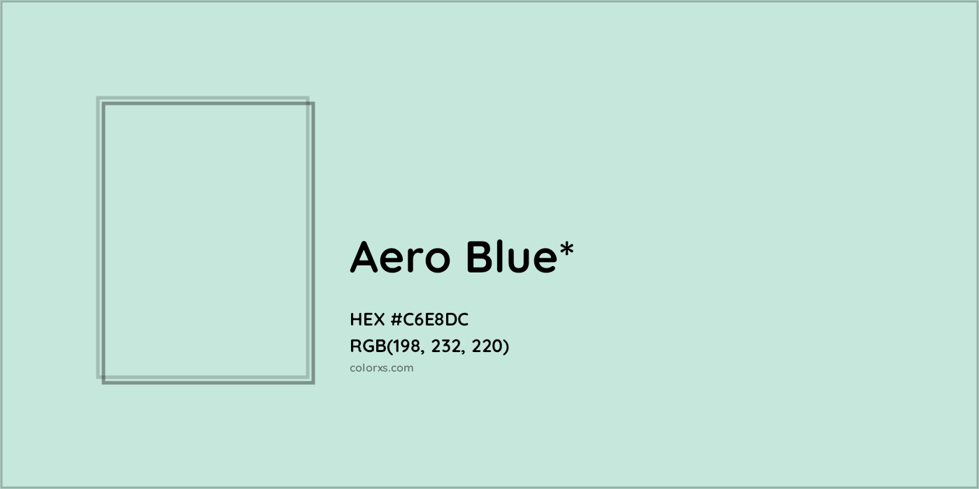HEX #C6E8DC Color Name, Color Code, Palettes, Similar Paints, Images