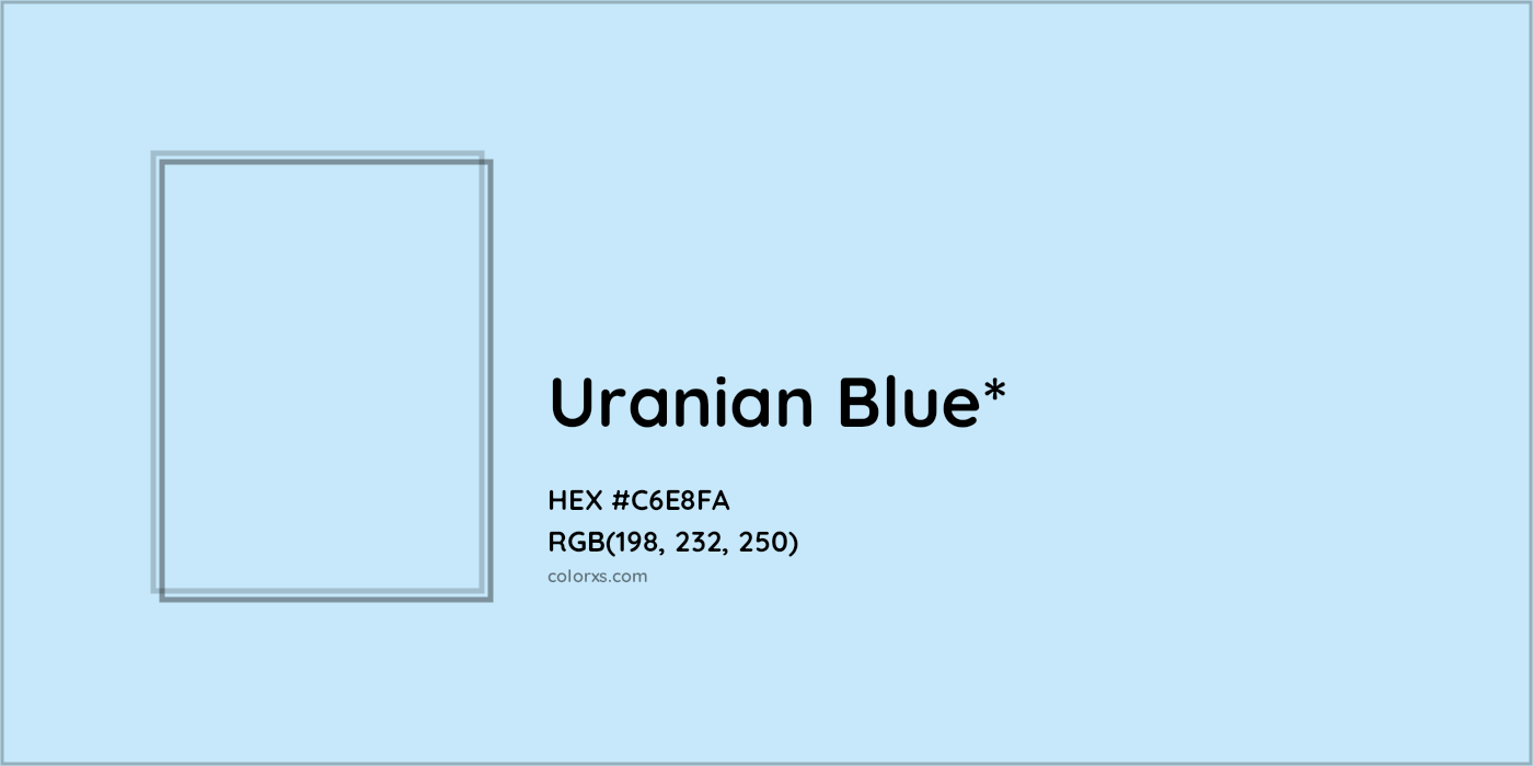 HEX #C6E8FA Color Name, Color Code, Palettes, Similar Paints, Images