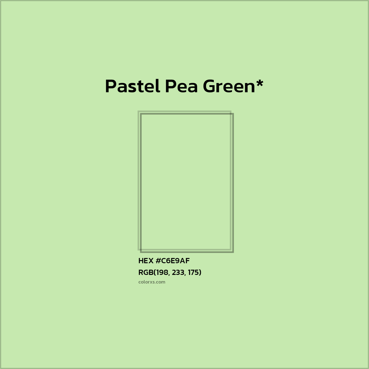 HEX #C6E9AF Color Name, Color Code, Palettes, Similar Paints, Images