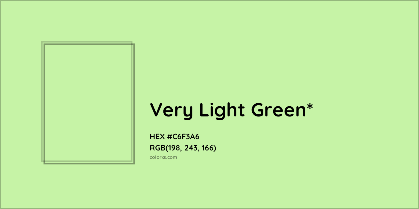 HEX #C6F3A6 Color Name, Color Code, Palettes, Similar Paints, Images