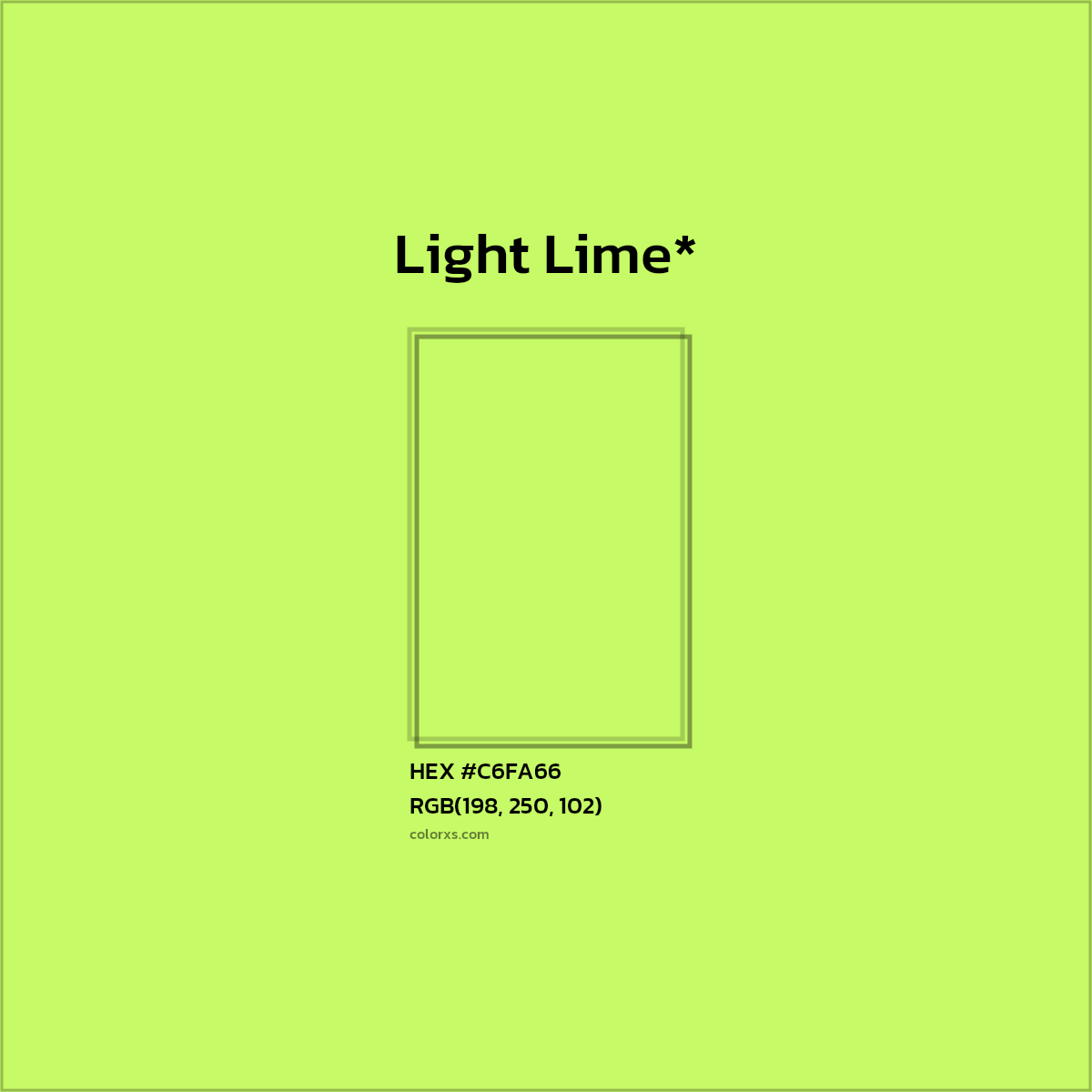 HEX #C6FA66 Color Name, Color Code, Palettes, Similar Paints, Images