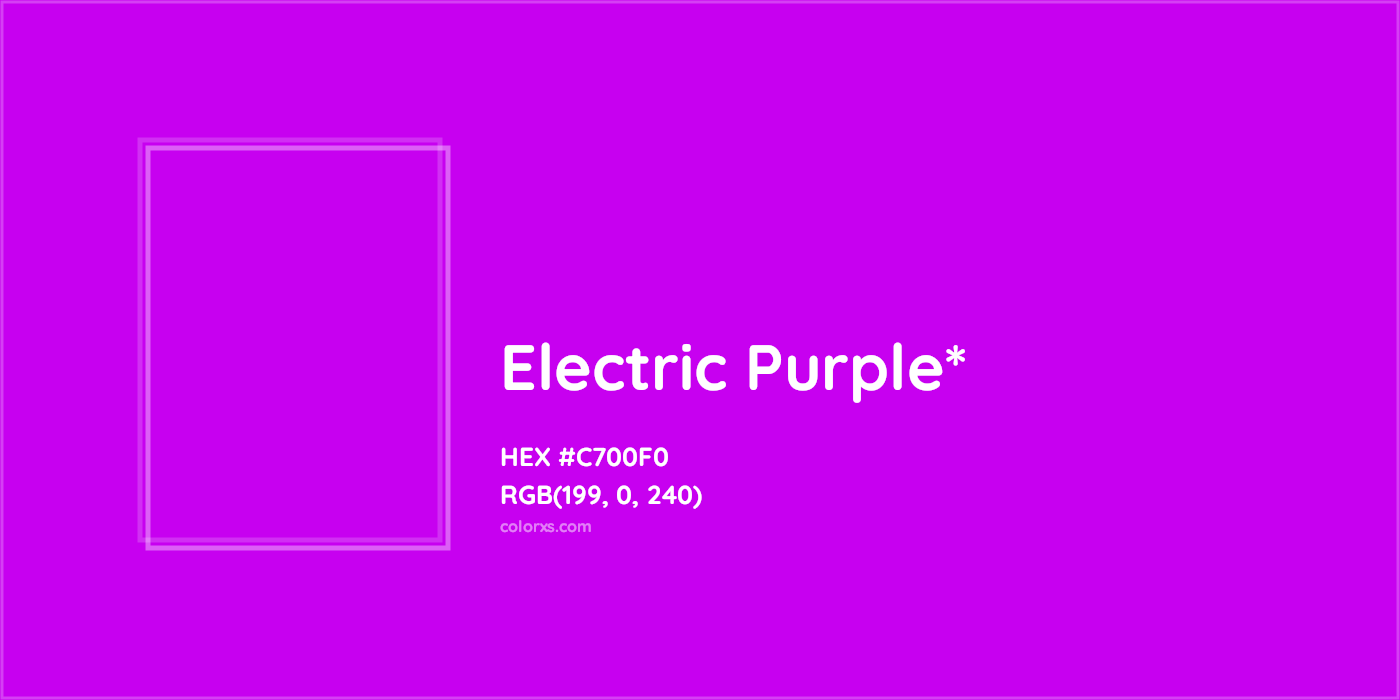 HEX #C700F0 Color Name, Color Code, Palettes, Similar Paints, Images