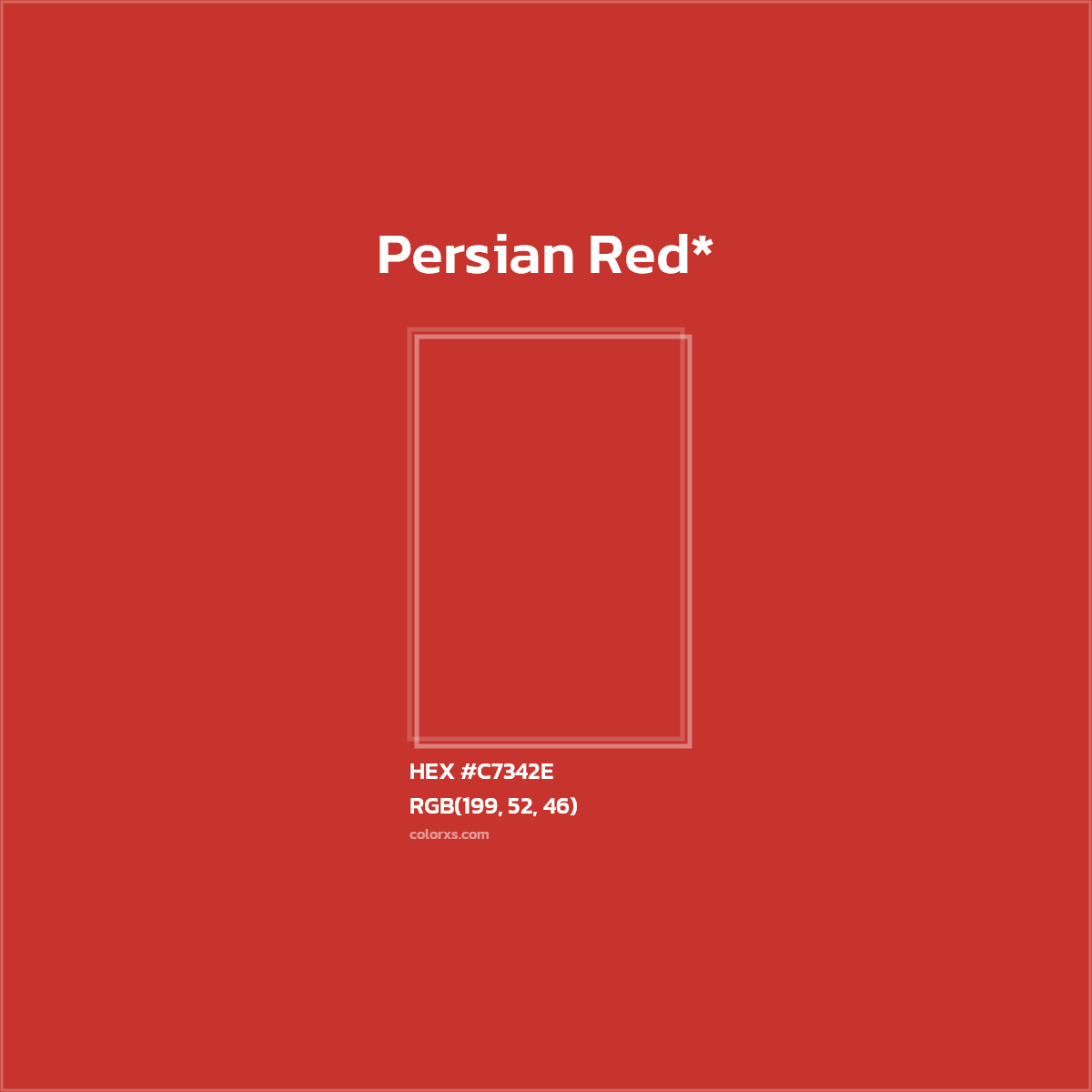 HEX #C7342E Color Name, Color Code, Palettes, Similar Paints, Images