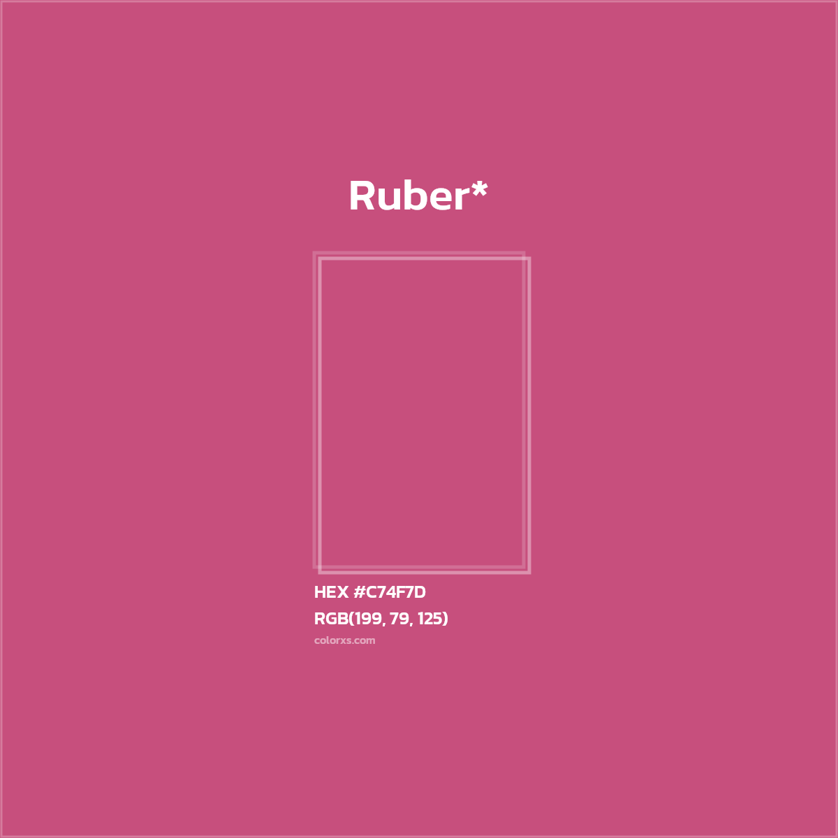 HEX #C74F7D Color Name, Color Code, Palettes, Similar Paints, Images