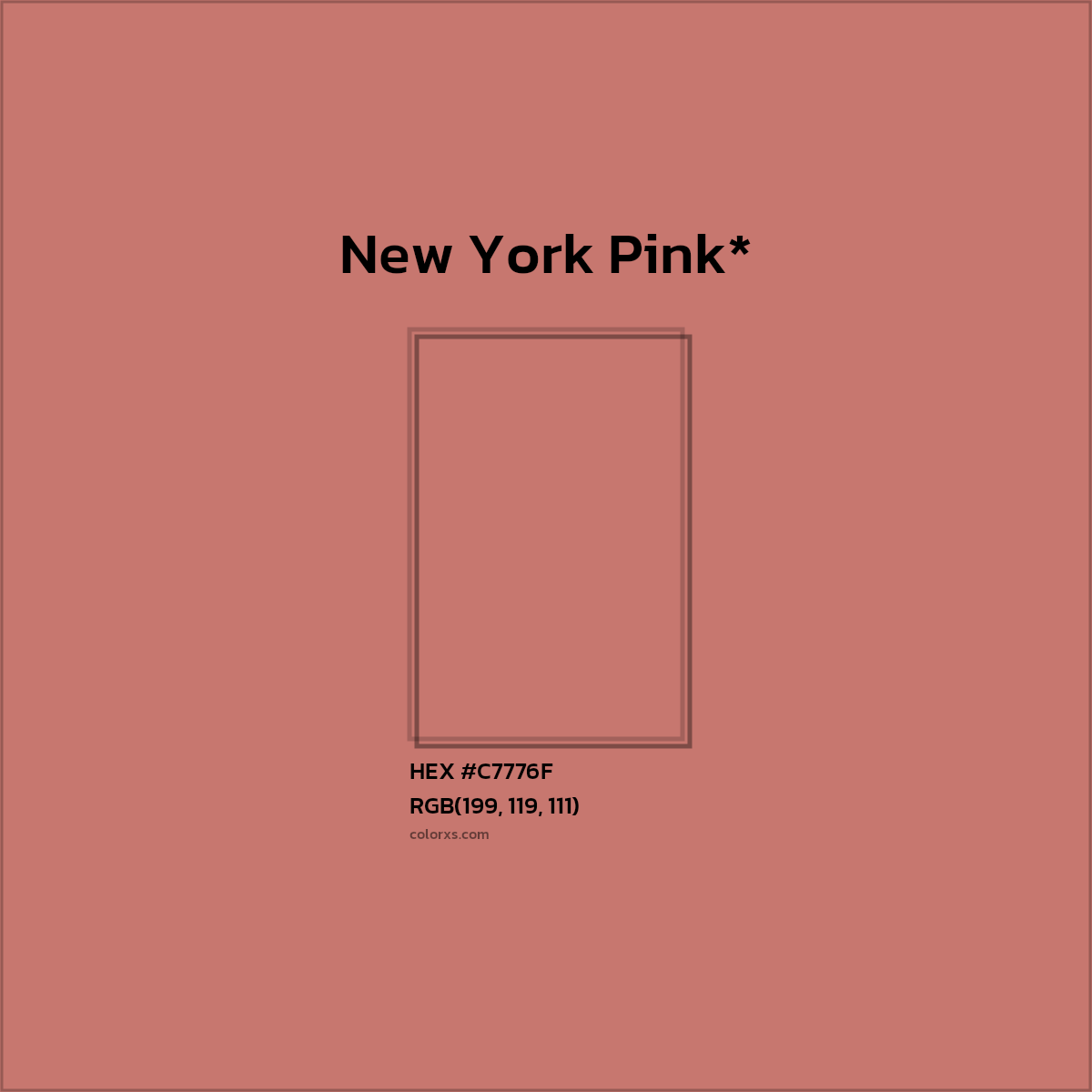 HEX #C7776F Color Name, Color Code, Palettes, Similar Paints, Images