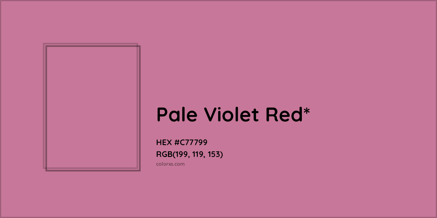 HEX #C77799 Color Name, Color Code, Palettes, Similar Paints, Images