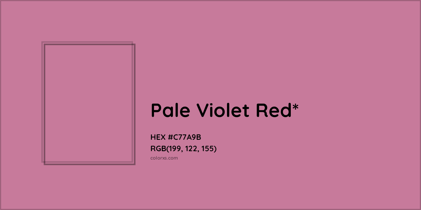 HEX #C77A9B Color Name, Color Code, Palettes, Similar Paints, Images