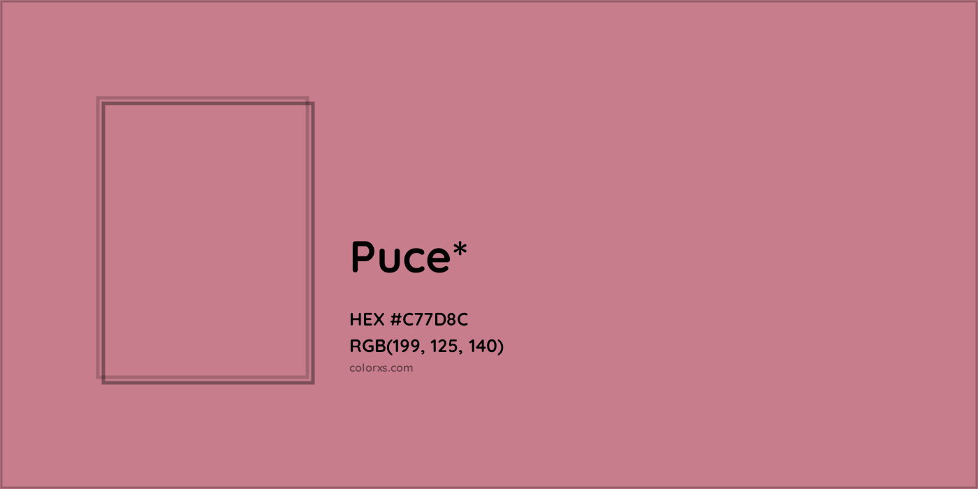 HEX #C77D8C Color Name, Color Code, Palettes, Similar Paints, Images