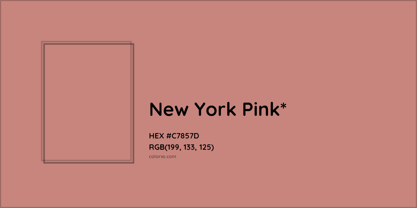 HEX #C7857D Color Name, Color Code, Palettes, Similar Paints, Images