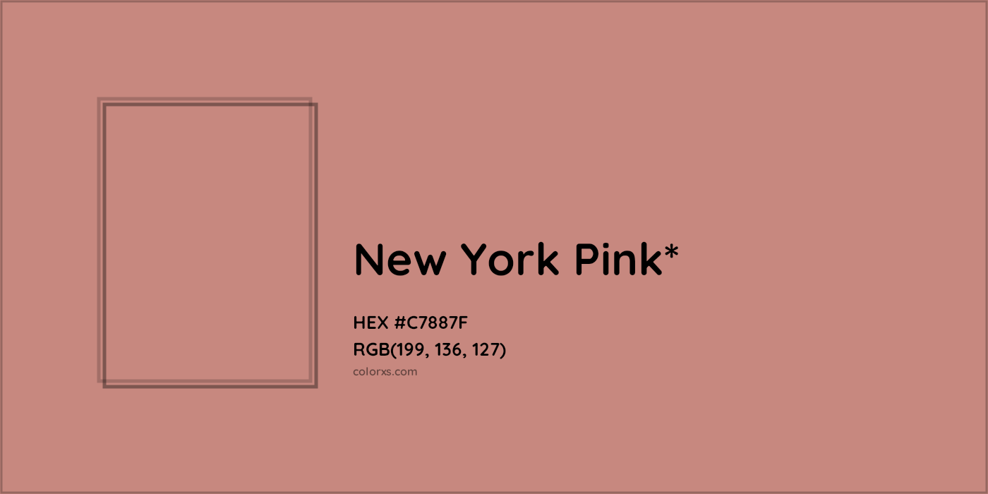 HEX #C7887F Color Name, Color Code, Palettes, Similar Paints, Images
