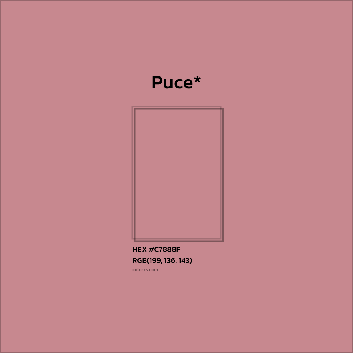 HEX #C7888F Color Name, Color Code, Palettes, Similar Paints, Images