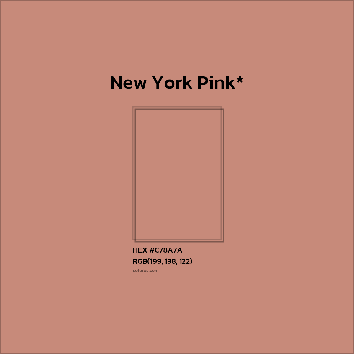 HEX #C78A7A Color Name, Color Code, Palettes, Similar Paints, Images