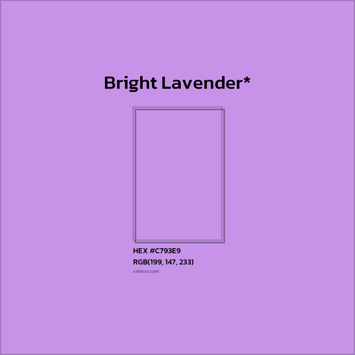 HEX #C793E9 Color Name, Color Code, Palettes, Similar Paints, Images