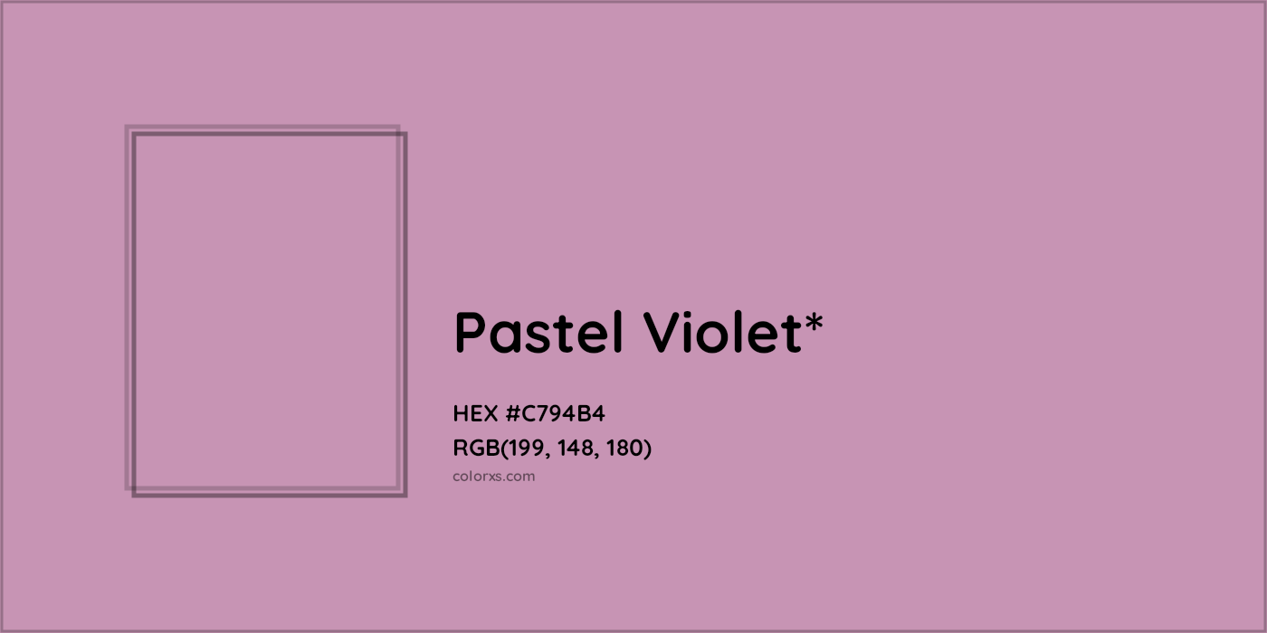 HEX #C794B4 Color Name, Color Code, Palettes, Similar Paints, Images