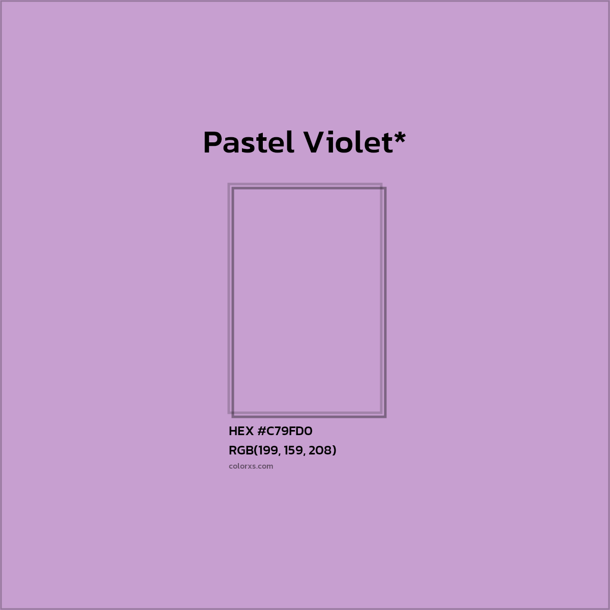 HEX #C79FD0 Color Name, Color Code, Palettes, Similar Paints, Images