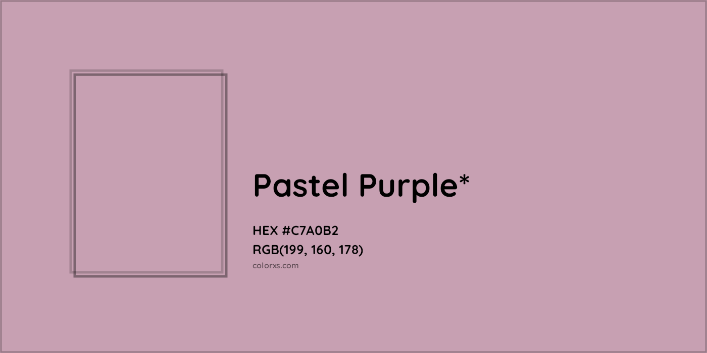 HEX #C7A0B2 Color Name, Color Code, Palettes, Similar Paints, Images