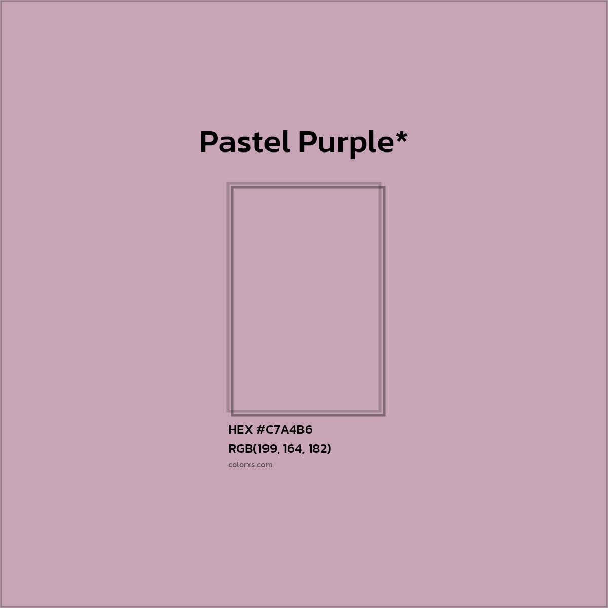 HEX #C7A4B6 Color Name, Color Code, Palettes, Similar Paints, Images
