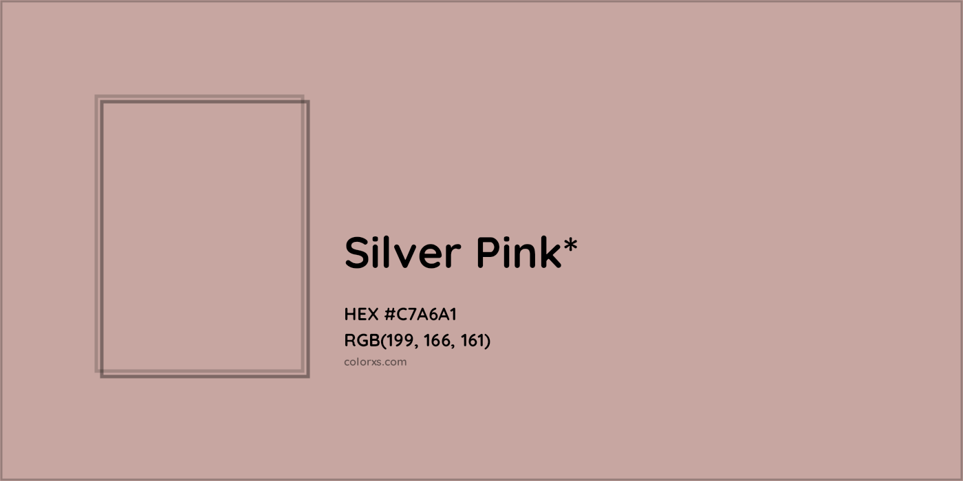 HEX #C7A6A1 Color Name, Color Code, Palettes, Similar Paints, Images
