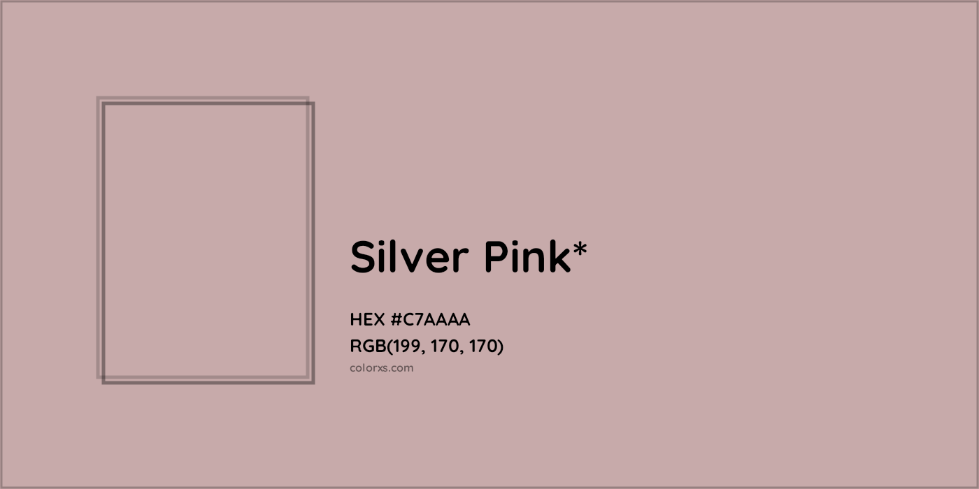 HEX #C7AAAA Color Name, Color Code, Palettes, Similar Paints, Images