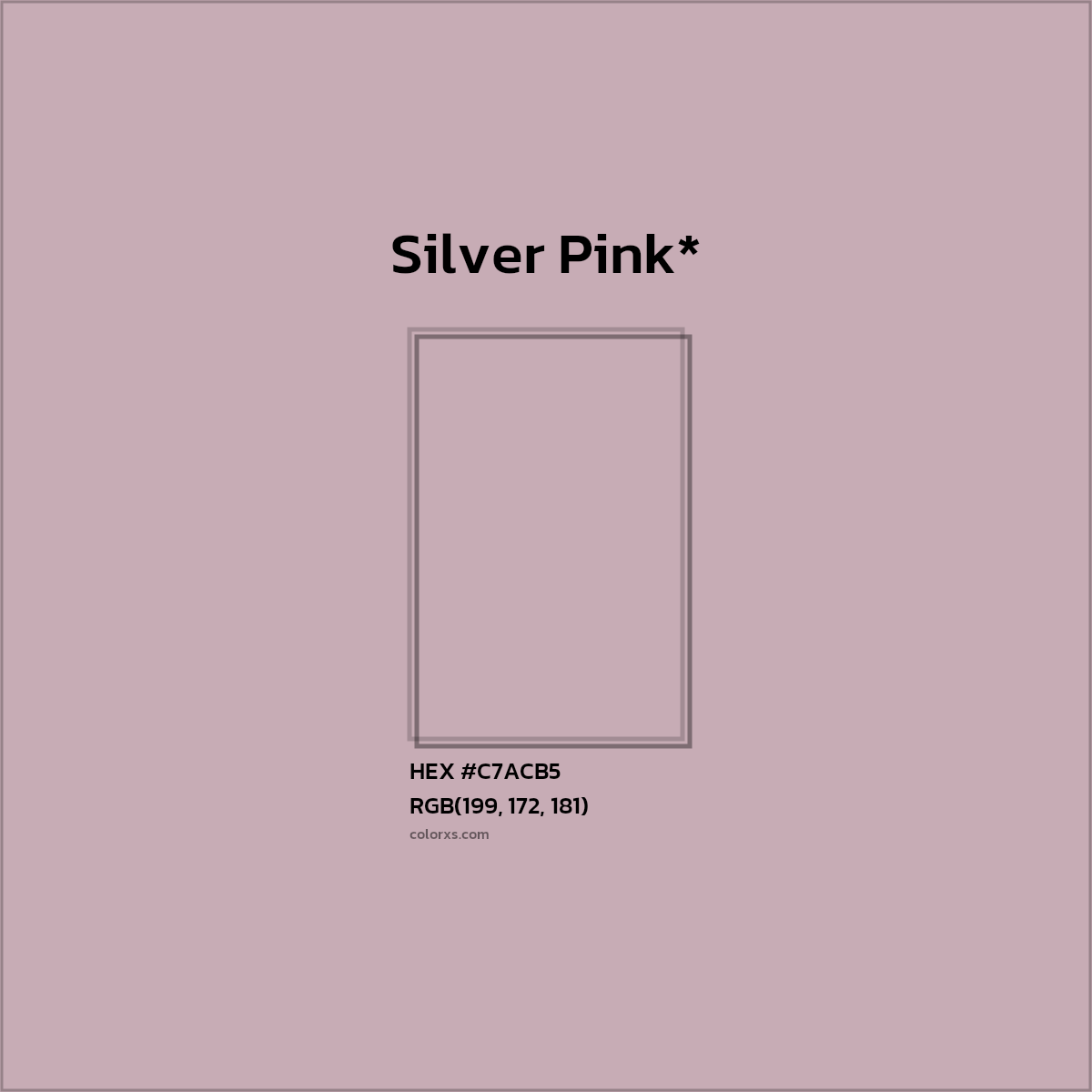 HEX #C7ACB5 Color Name, Color Code, Palettes, Similar Paints, Images