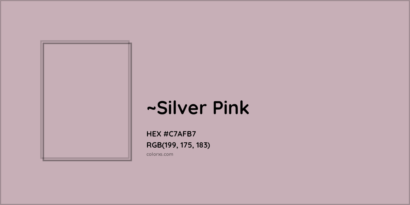 HEX #C7AFB7 Color Name, Color Code, Palettes, Similar Paints, Images