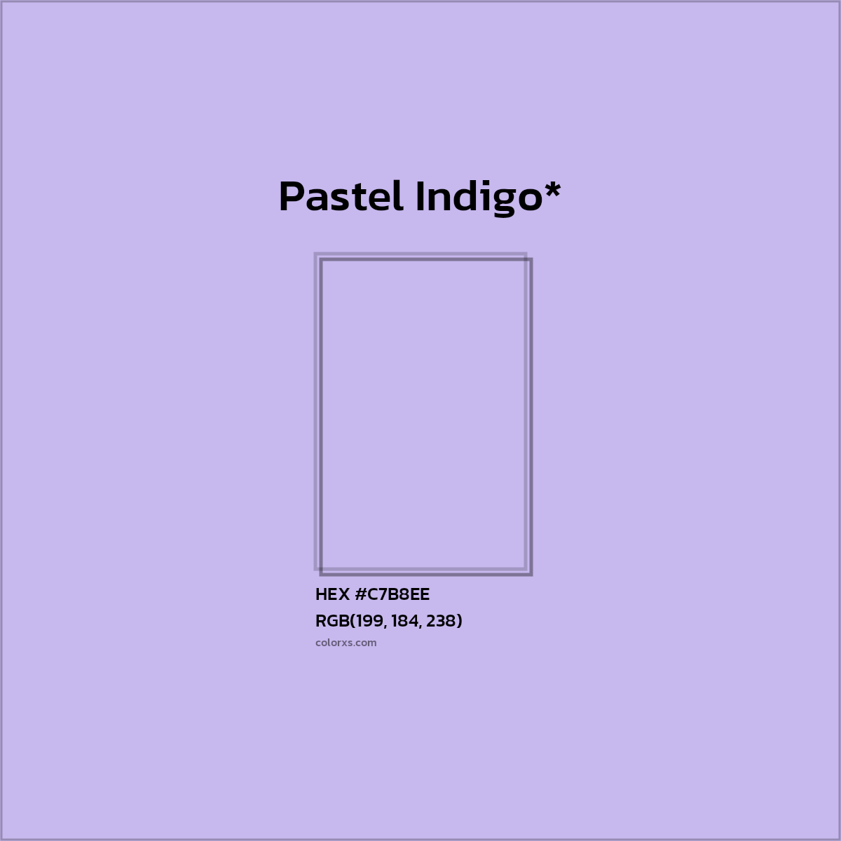 HEX #C7B8EE Color Name, Color Code, Palettes, Similar Paints, Images