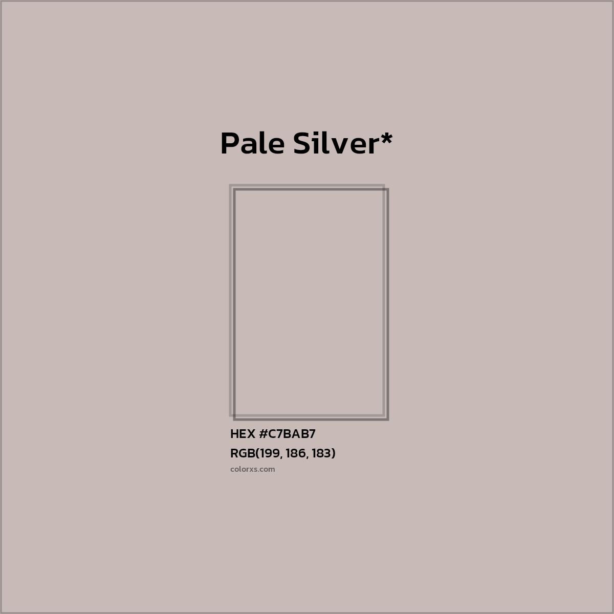 HEX #C7BAB7 Color Name, Color Code, Palettes, Similar Paints, Images