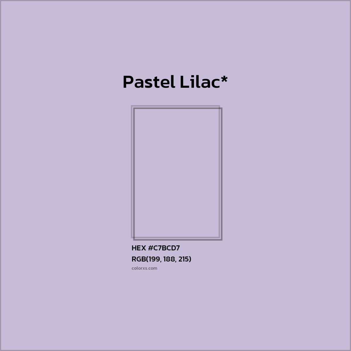 HEX #C7BCD7 Color Name, Color Code, Palettes, Similar Paints, Images