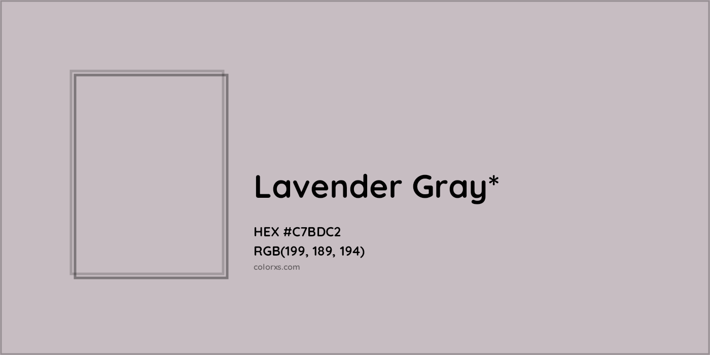 HEX #C7BDC2 Color Name, Color Code, Palettes, Similar Paints, Images
