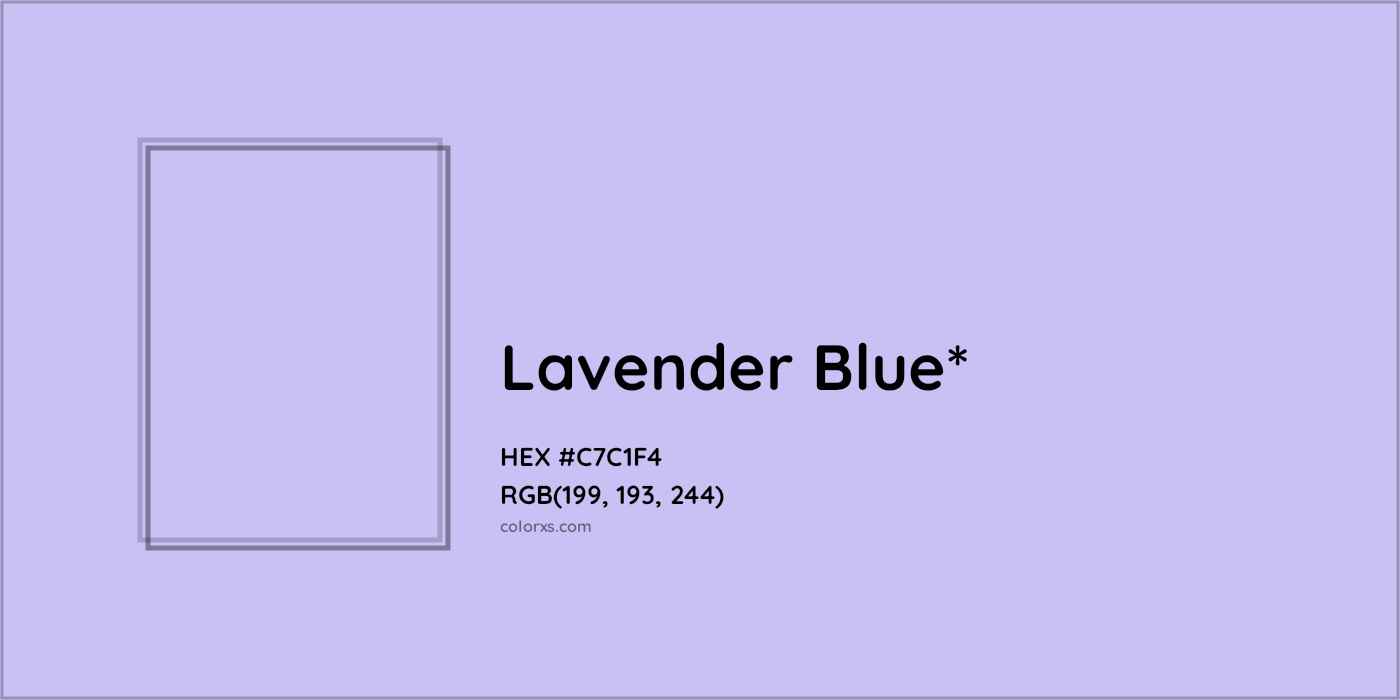 HEX #C7C1F4 Color Name, Color Code, Palettes, Similar Paints, Images