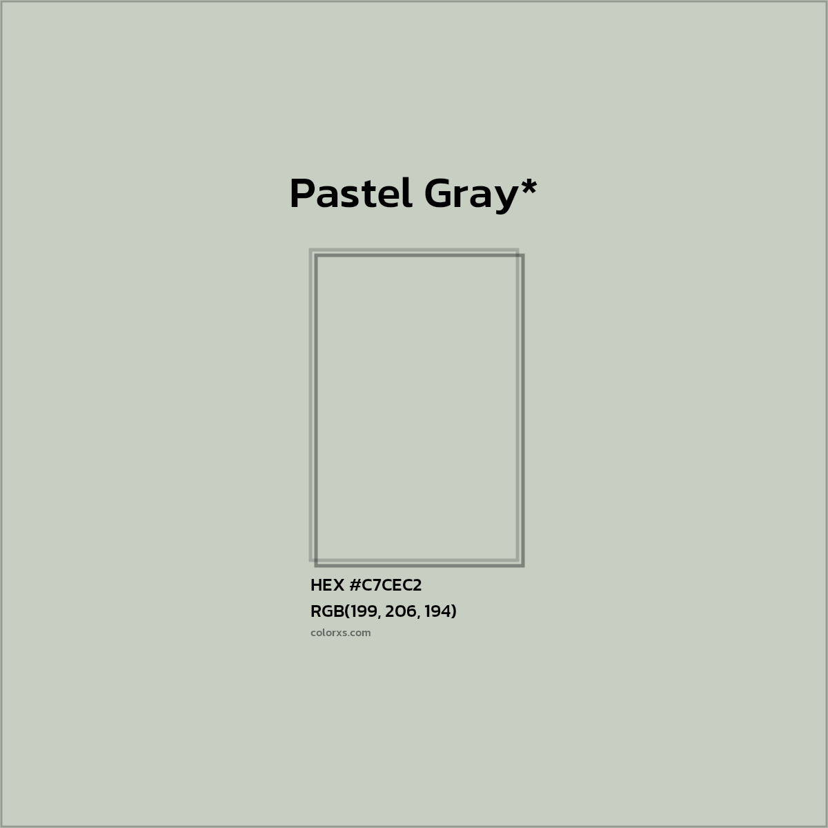HEX #C7CEC2 Color Name, Color Code, Palettes, Similar Paints, Images