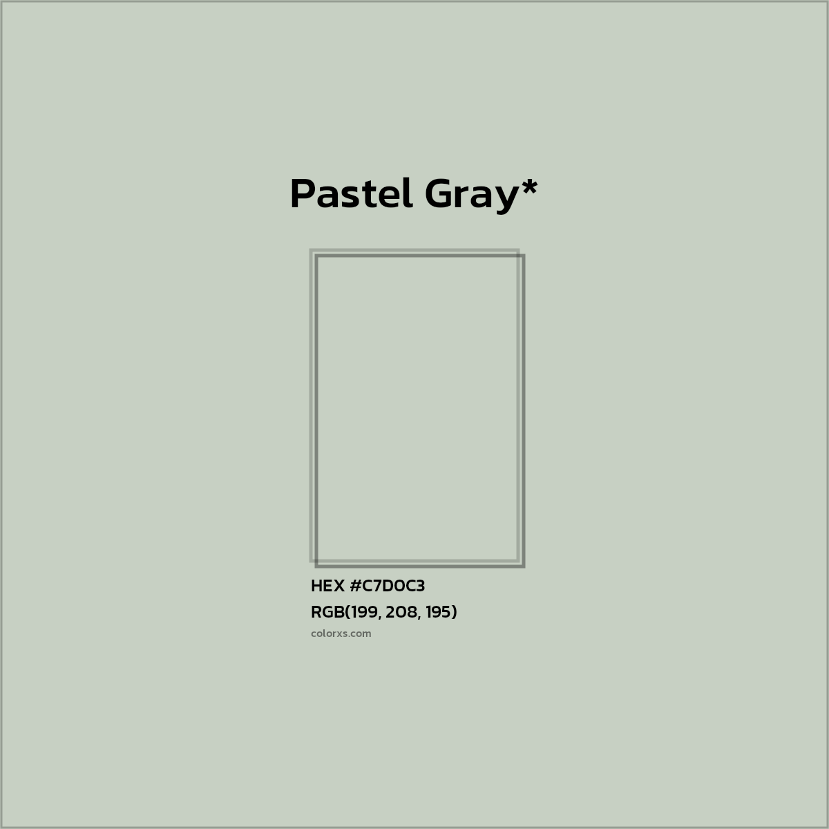 HEX #C7D0C3 Color Name, Color Code, Palettes, Similar Paints, Images