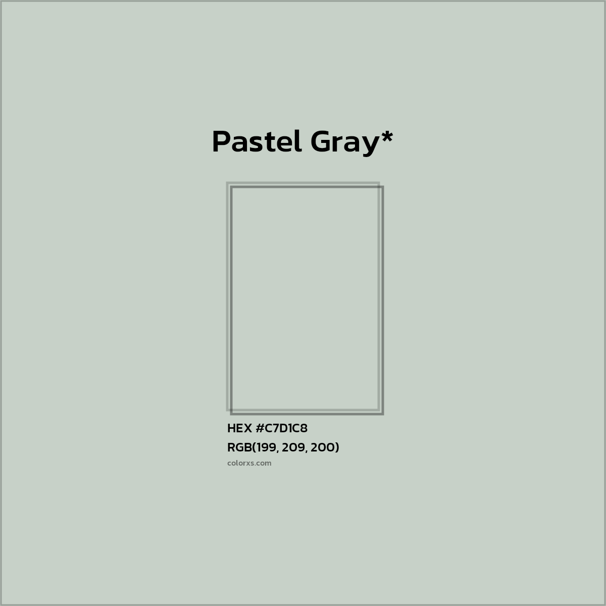 HEX #C7D1C8 Color Name, Color Code, Palettes, Similar Paints, Images