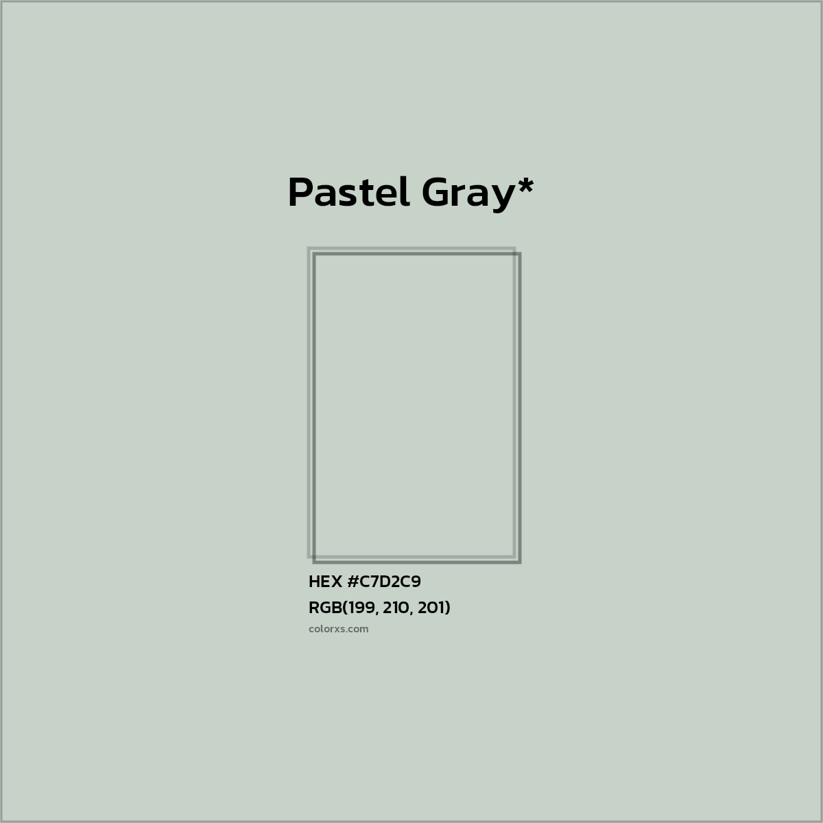 HEX #C7D2C9 Color Name, Color Code, Palettes, Similar Paints, Images