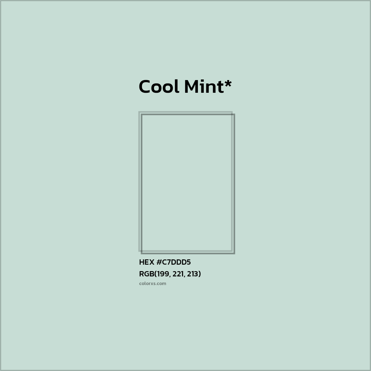 HEX #C7DDD5 Color Name, Color Code, Palettes, Similar Paints, Images
