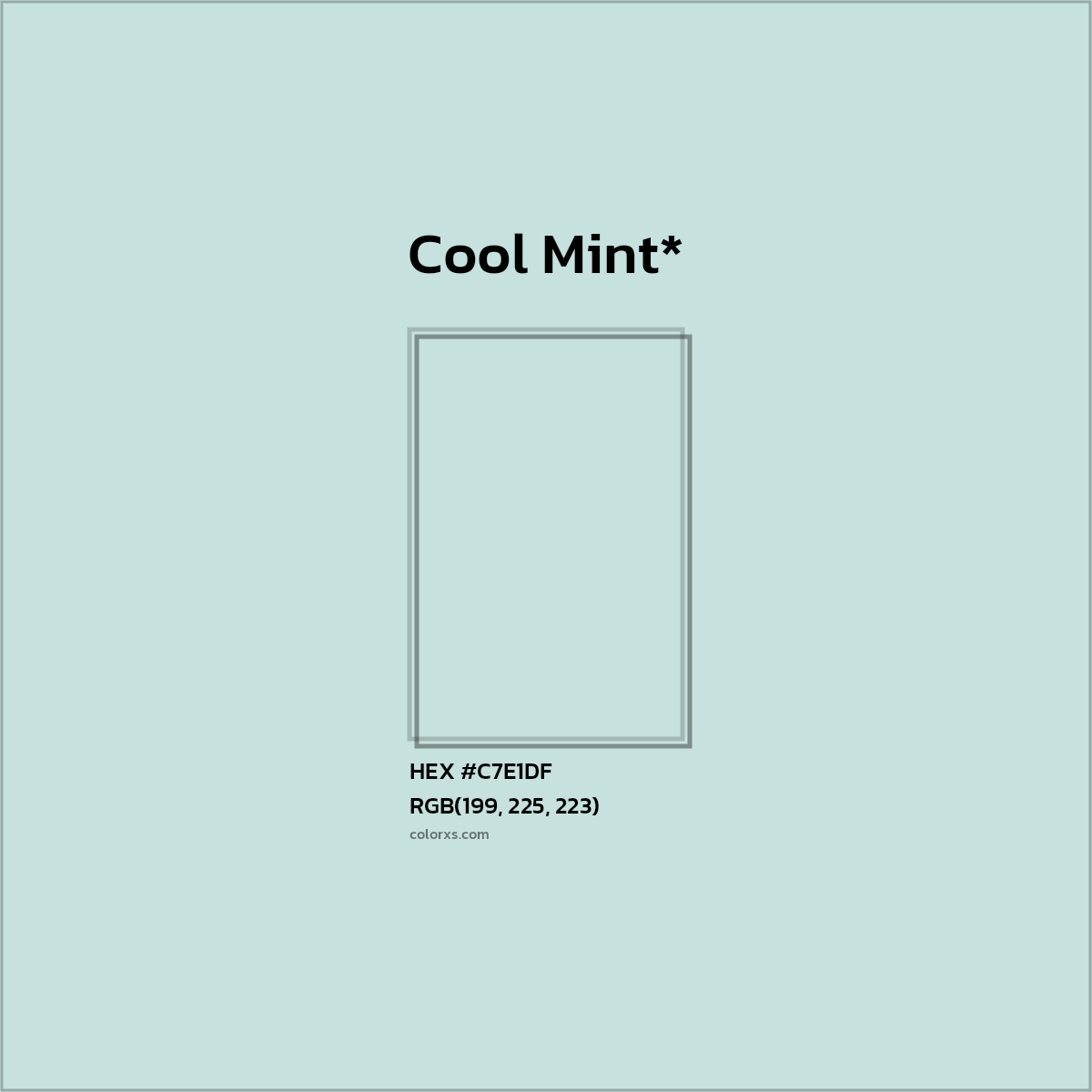 HEX #C7E1DF Color Name, Color Code, Palettes, Similar Paints, Images