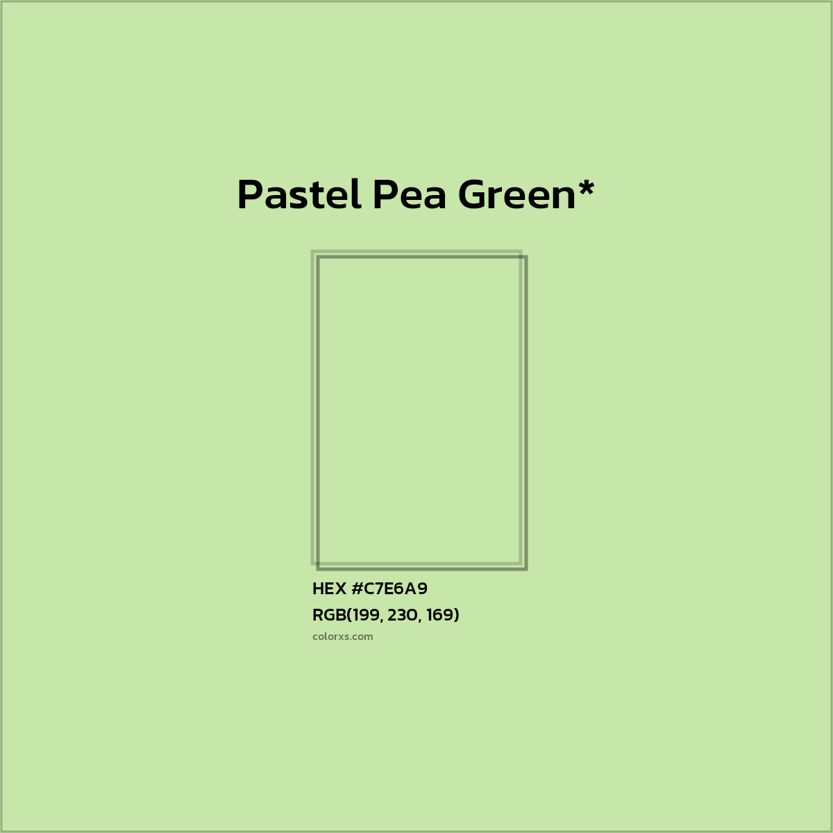 HEX #C7E6A9 Color Name, Color Code, Palettes, Similar Paints, Images