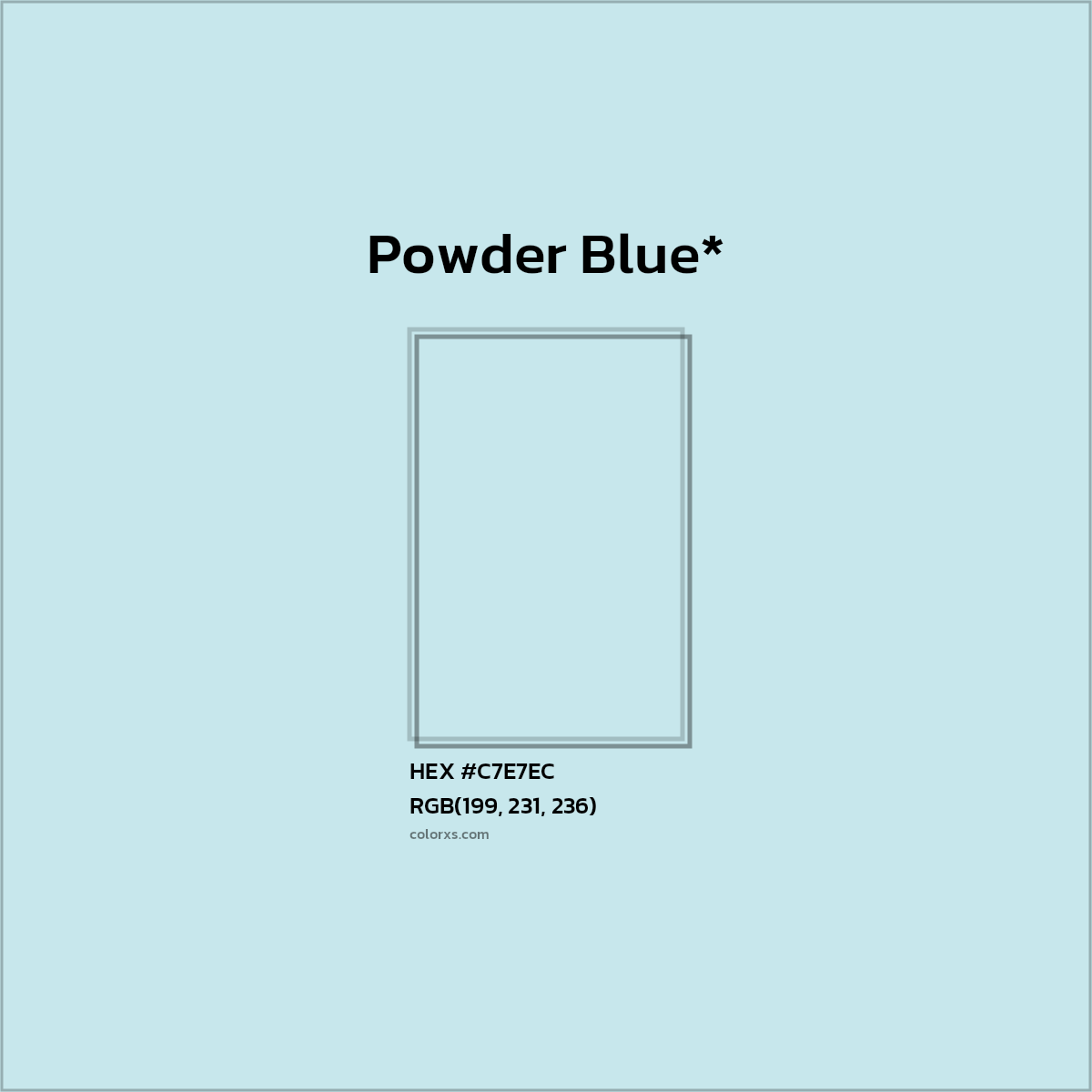 HEX #C7E7EC Color Name, Color Code, Palettes, Similar Paints, Images