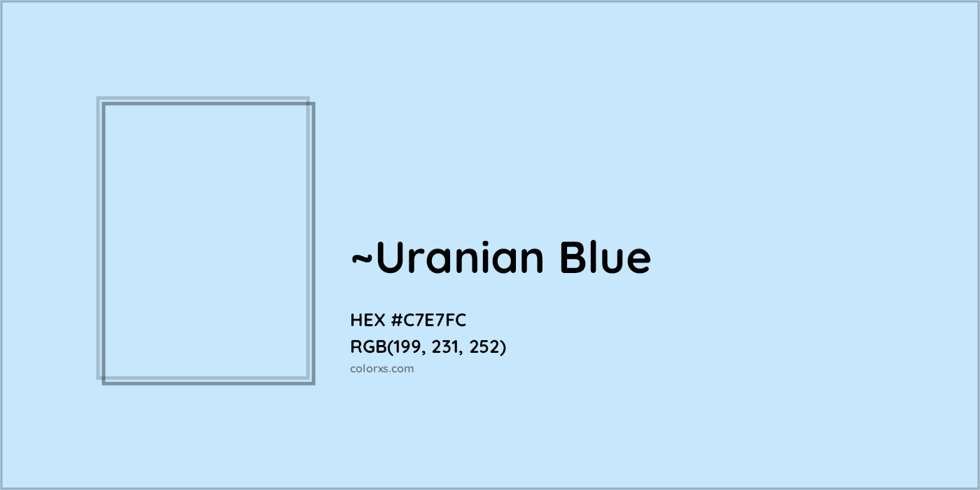 HEX #C7E7FC Color Name, Color Code, Palettes, Similar Paints, Images
